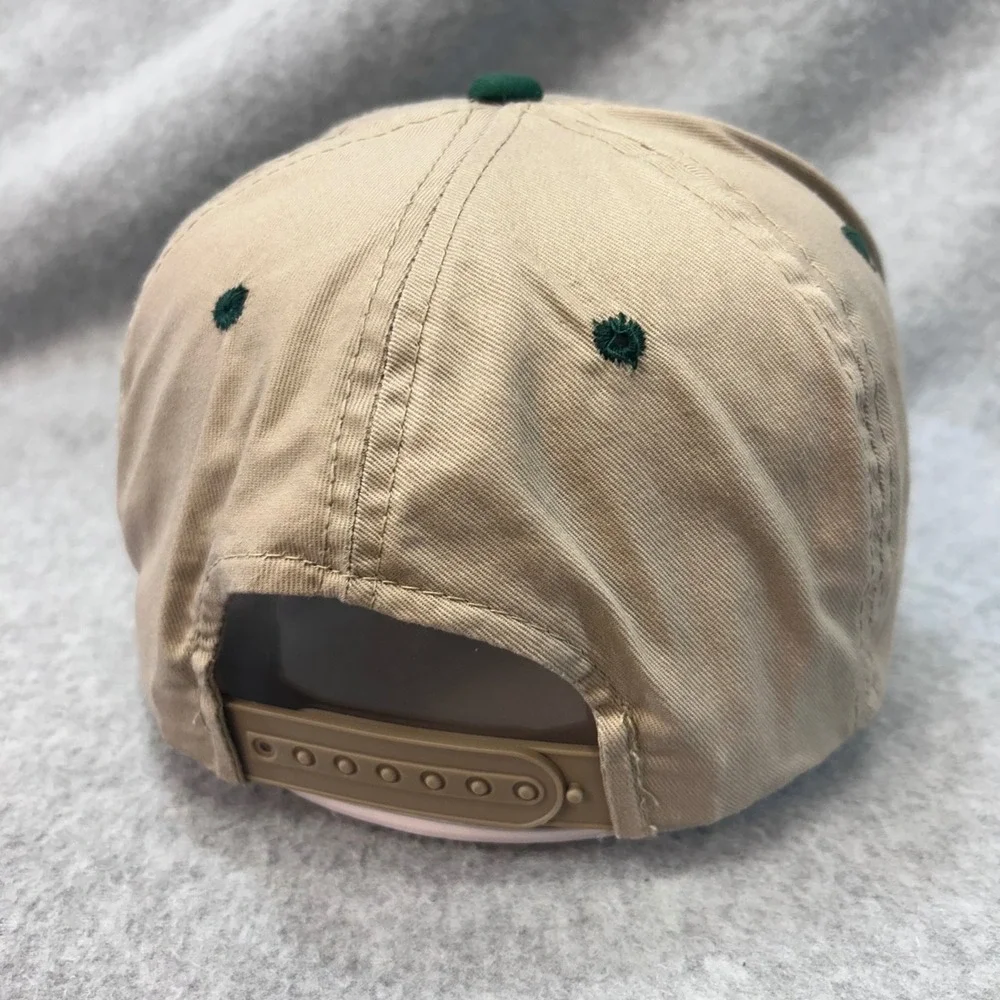 Benton County Sale Barn Mens Tan Green OC Hat Snapback Rope Trucker OSFM